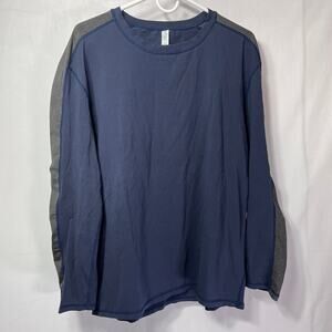 Lululemon Men's Switchback L/S t-shirt Blue & Gray. Size L